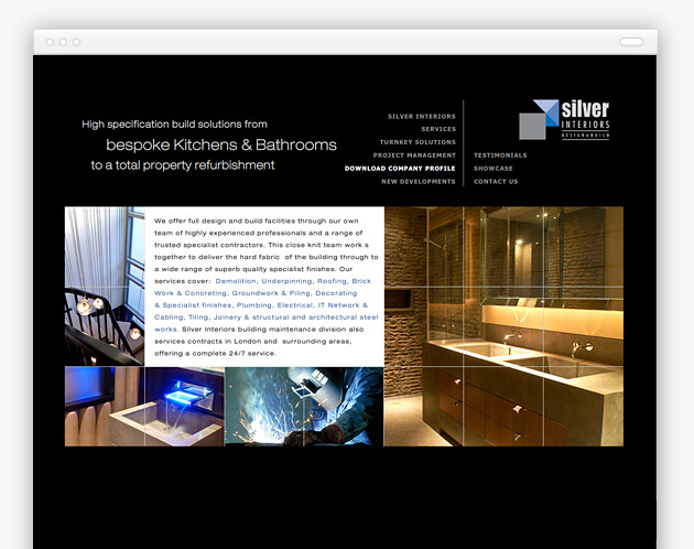 Silver Interiors - Site Page