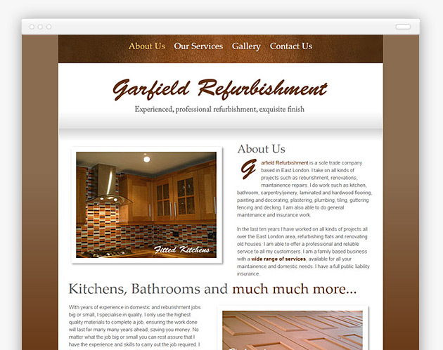 Garfield Refurbishment - Business Website