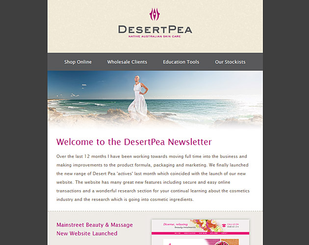 DesertPea - newsletter design