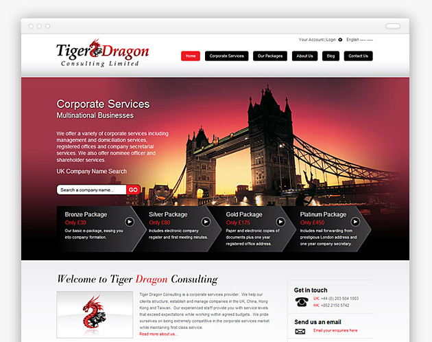 Tiger Dragon Consulting - Business Website