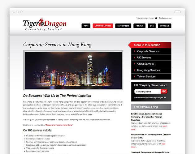 Tiger Dragon Consulting - Brochure Page