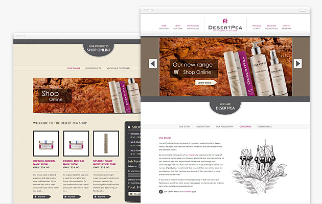 Desertpea ecommerce website design