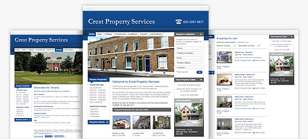 Web design and creation for letting agents