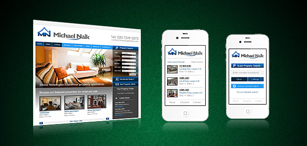 Mobile website design for the property industry