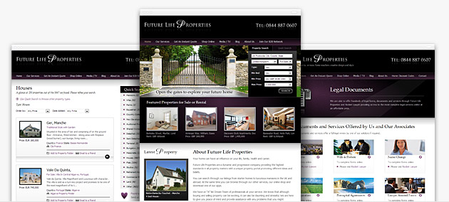 Estate agent website design and property industry web design services