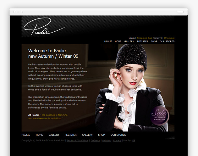 Paulie - Website (internal view)