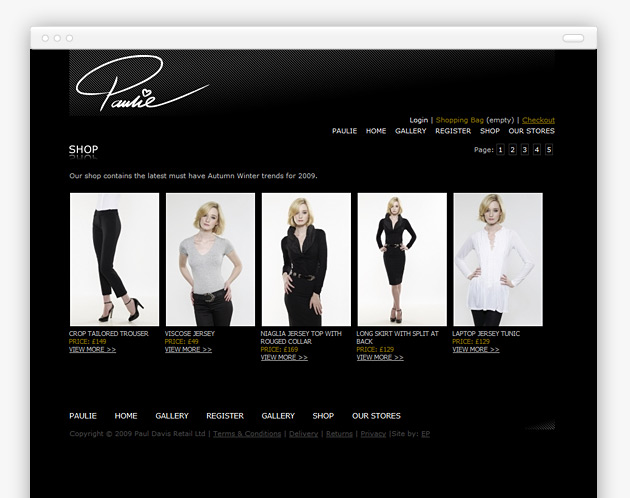 Paulie - Website (internal view)