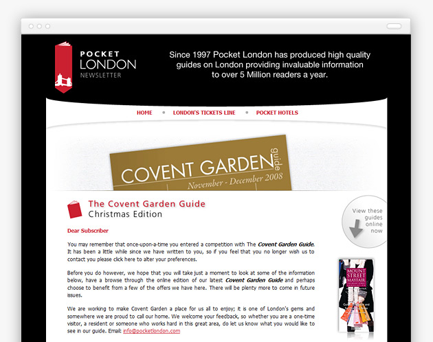 Pocket London - Newsletter