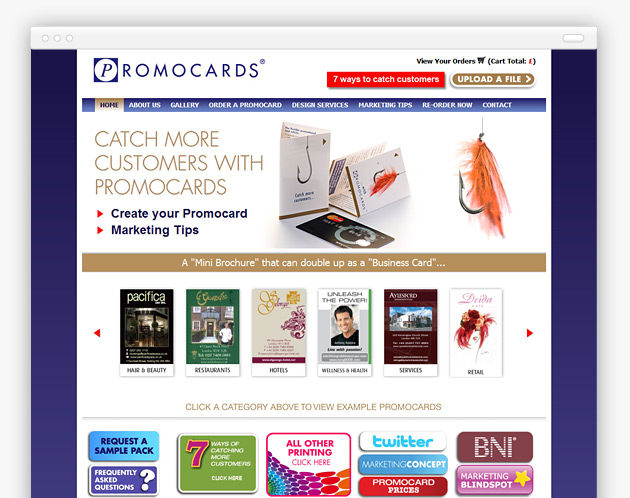 Promocards - Ecommerce website