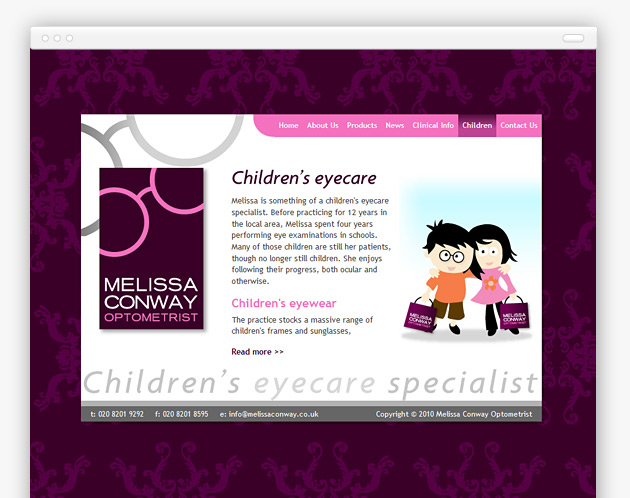 Melissa Conway - Website (internal view)