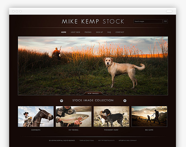 Mike Kemp Stock - Photographer Website Design