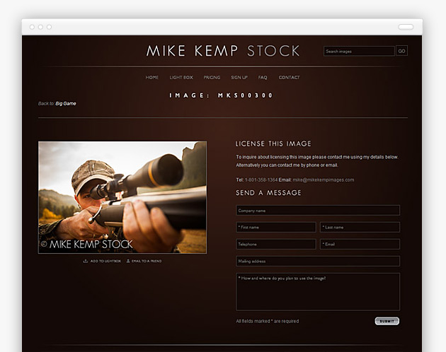 Mike Kemp Stock - Photo Enquiry Form