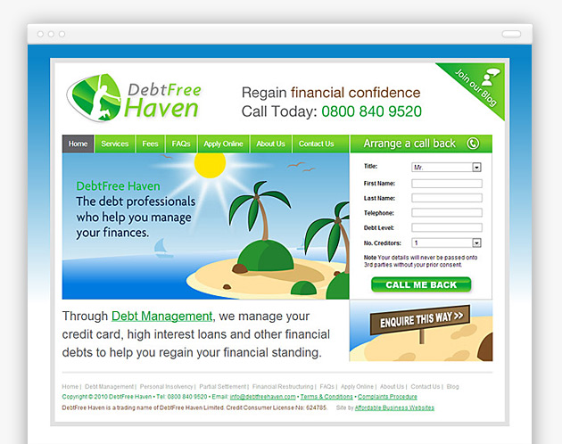 DebtFree Haven - Debt Management Website