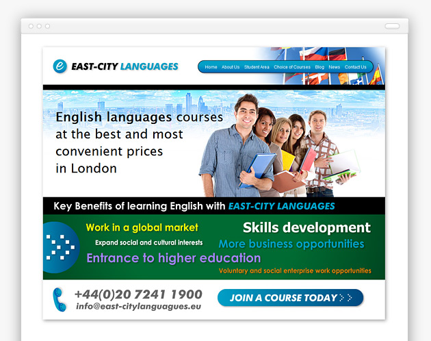 East City Languages - Language School Website