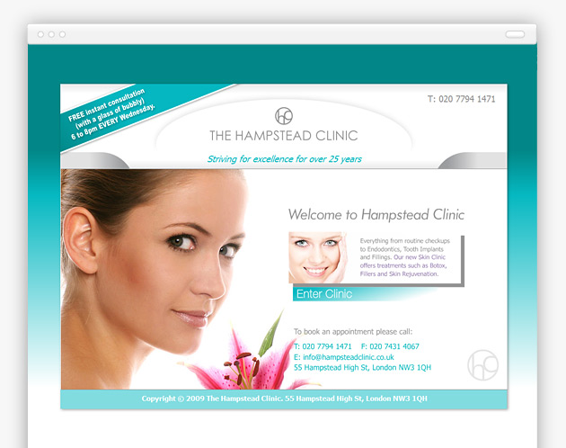 The Hampstead Clinic - Dental and Skin Care Website