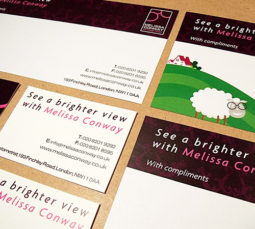 Melissa Conway Optometrists business cards